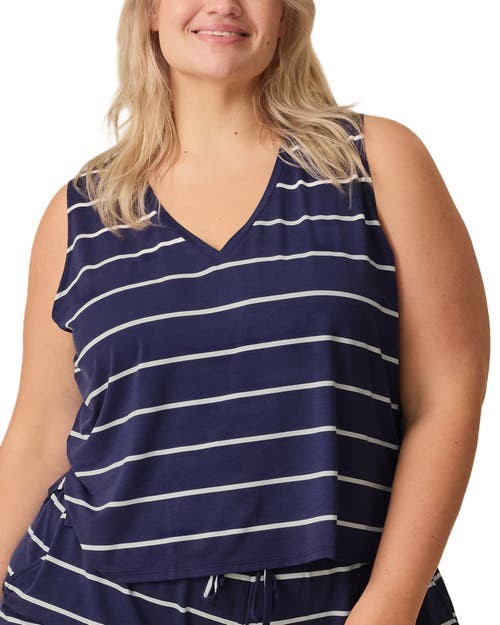 Kindred Bravely Aria Cropped V-neck Tank In Blue