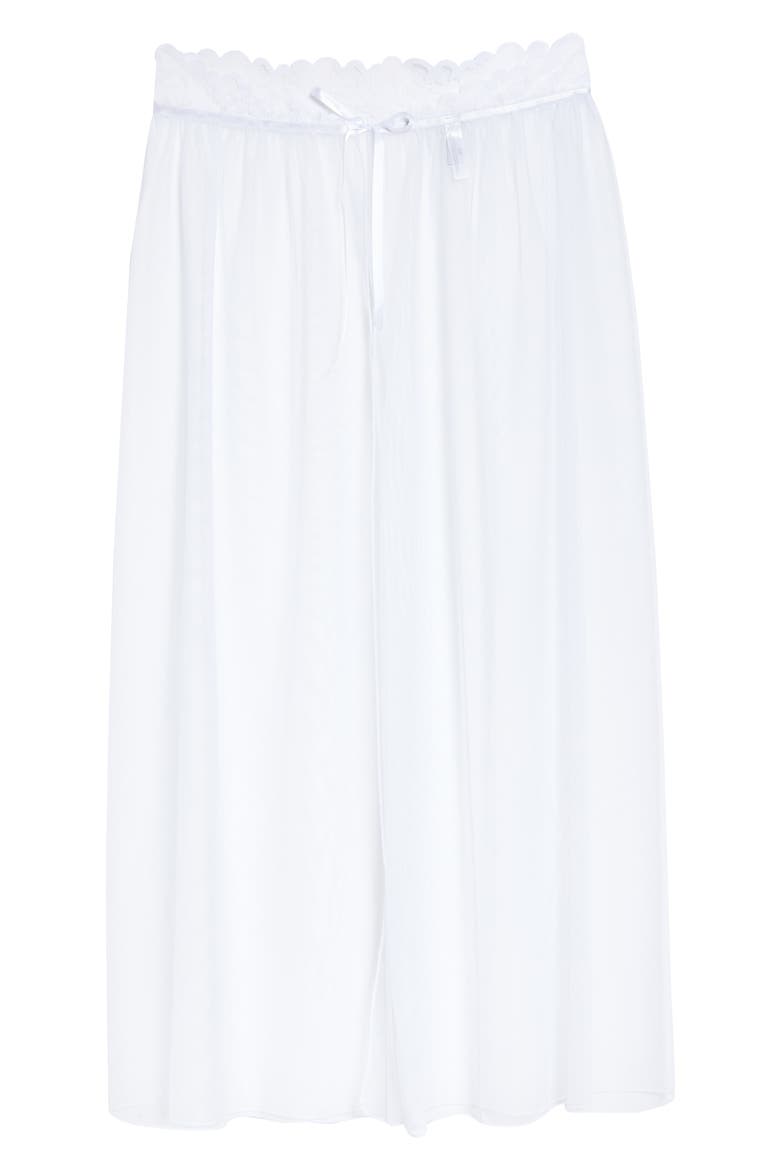 Jeana Sheer Mesh High Waist Slip Skirt, Alternate, color, WHITE