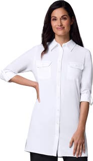 Coolibar Women's Santorini Tunic Long Sleeve Shirt, UPF 50+ Sun Protection