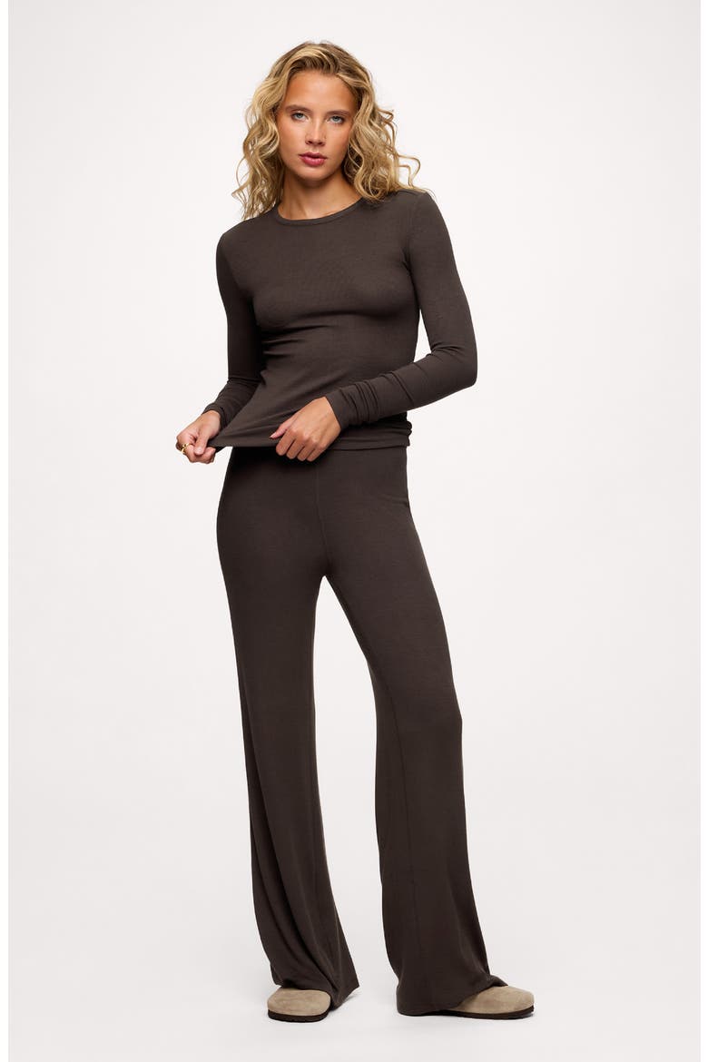 Slinky Rib Top, Alternate, color, ESPRESSO