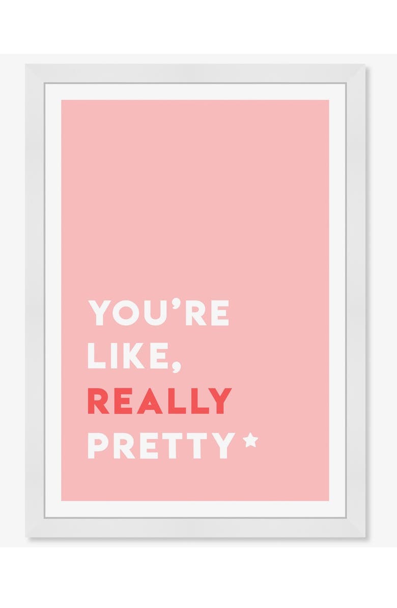 Wynwood Studio Really Pretty Pink Framed Wall Art, Main, color,