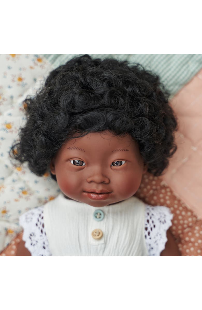 Miniland Baby Girl Doll with Down Syndrome - 15", Alternate, color, Brown/Brown