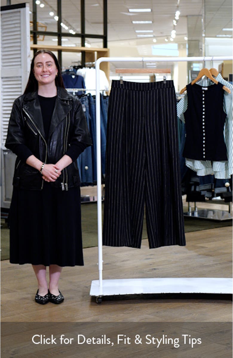 Pinstripe Wide Leg Pants, sales video thumbnail