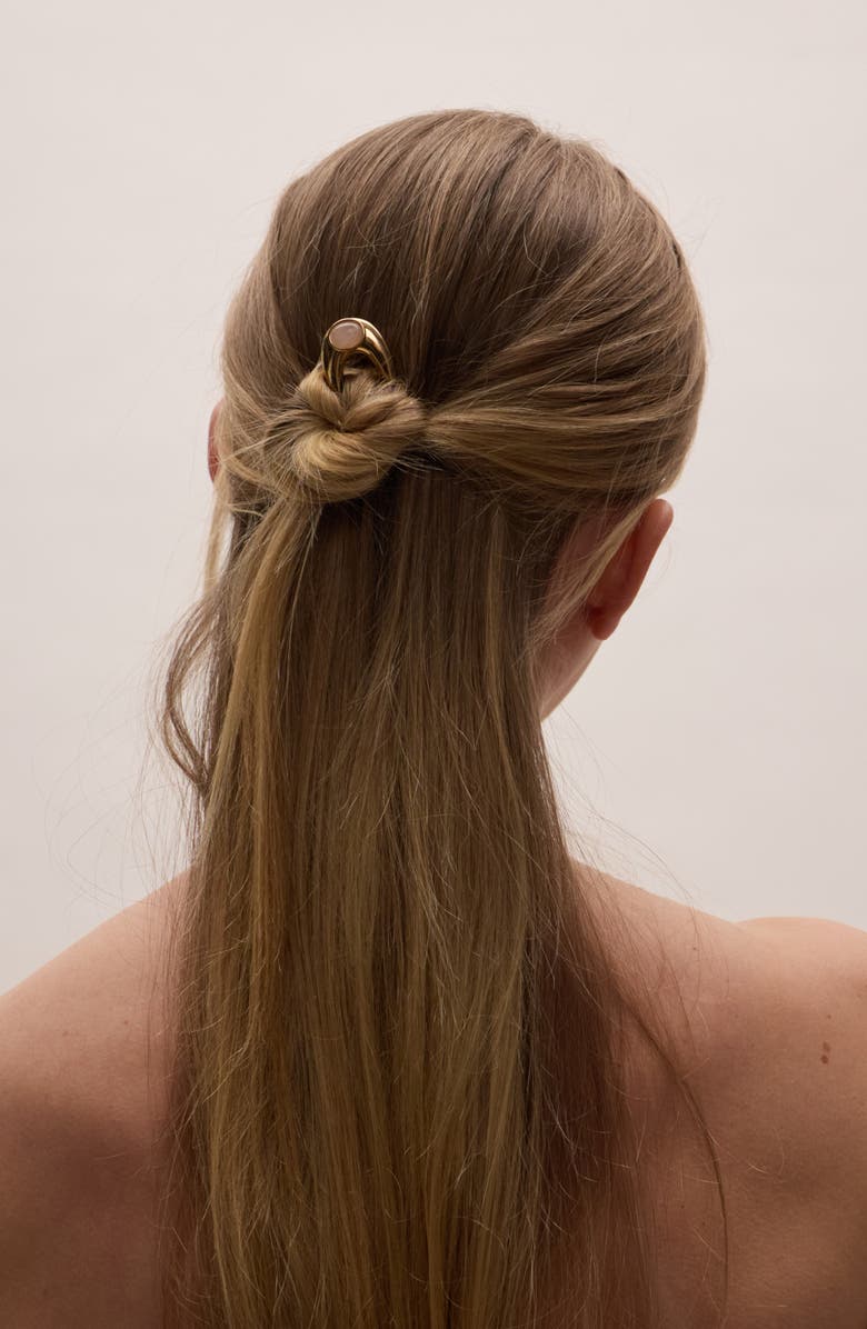 LELET NY Frankie Stone Mini French Pin, Alternate, color, Rose Quartz