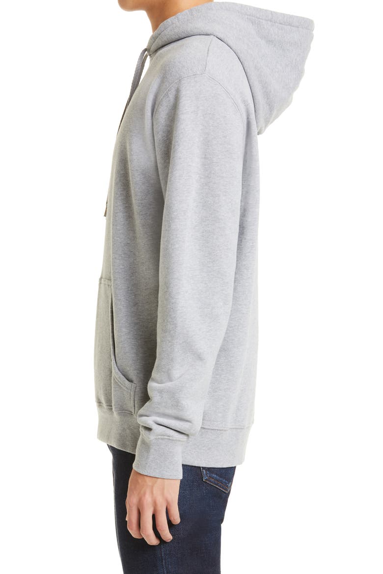 Men's Cotton French Terry Hoodie, Alternate, color, GREY MELANGE