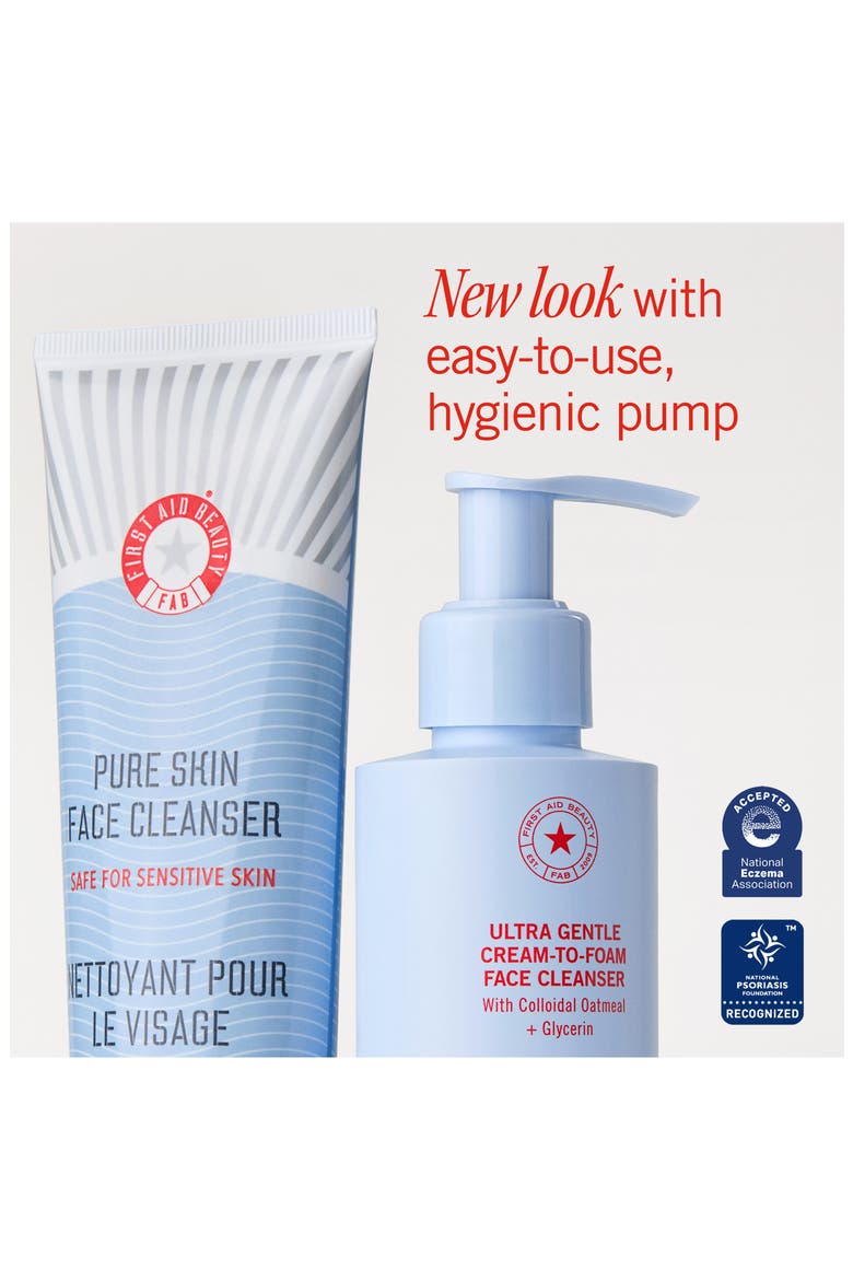 Ultra Gentle Cream-to-Foam Face Cleanser with Colloidal Oatmeal + Glycerin, Alternate, color, NO COLOR