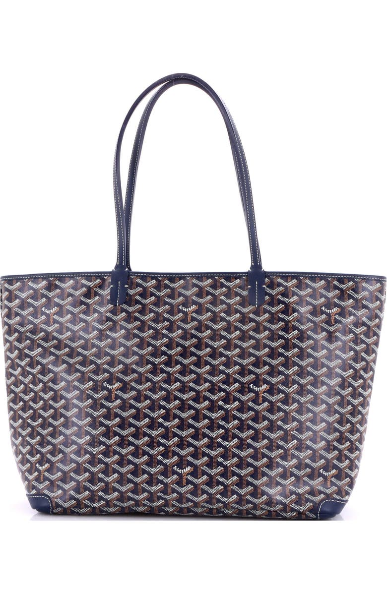 Pre-Owned Goyard Artois Tote Coated Canvas MM, Main, color, Blue