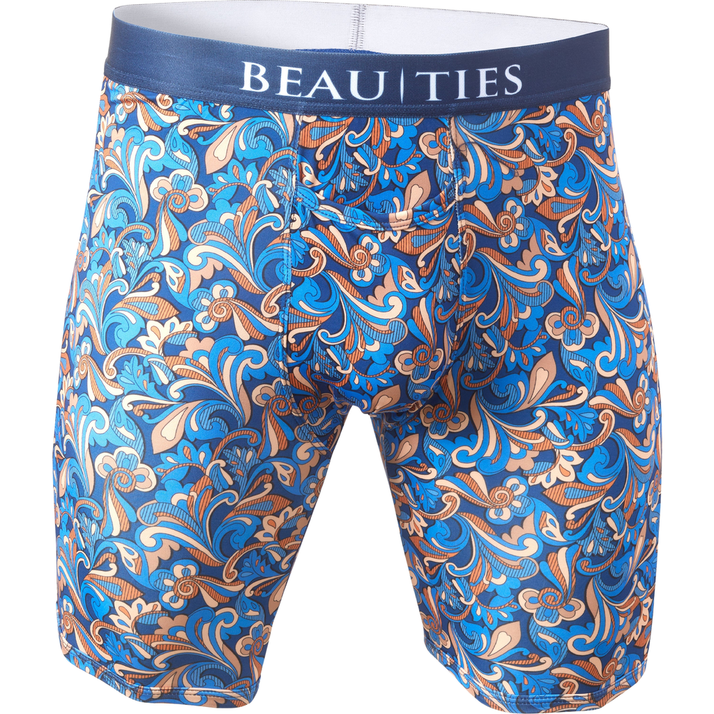 Beau Ties Of Vermont Infinitum Athletic Boxer Briefs In Blue