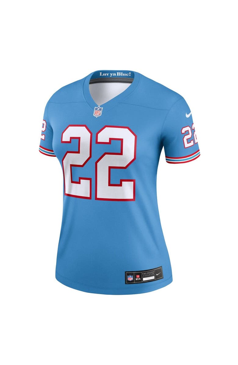 Nike Women's Nike Derrick Henry Light Blue Tennessee Titans Oilers Throwback Legend Jersey, Alternate, color, 
