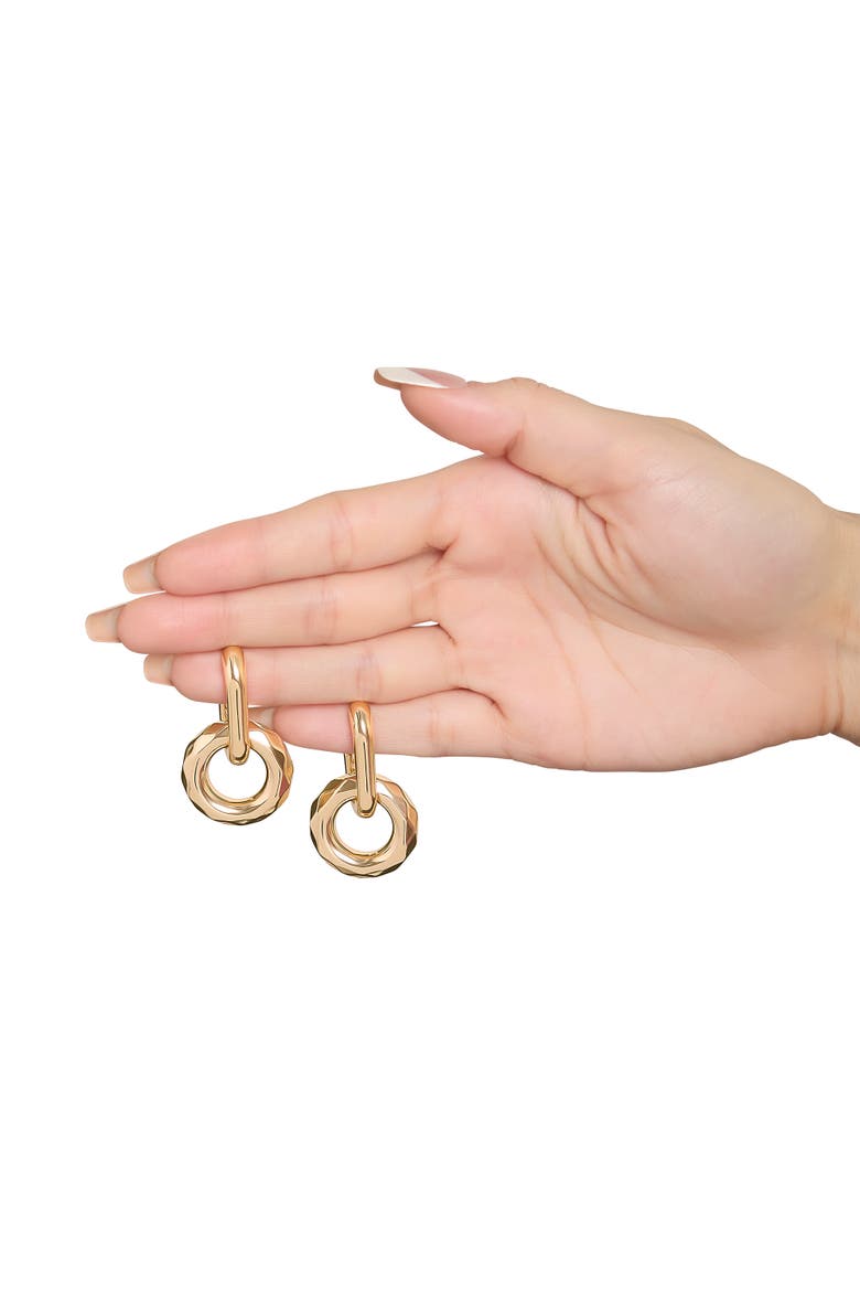 Gold Link Drop Earrings, Alternate, color, Gold