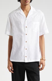 Versace Barocco Jacquard Camp Shirt