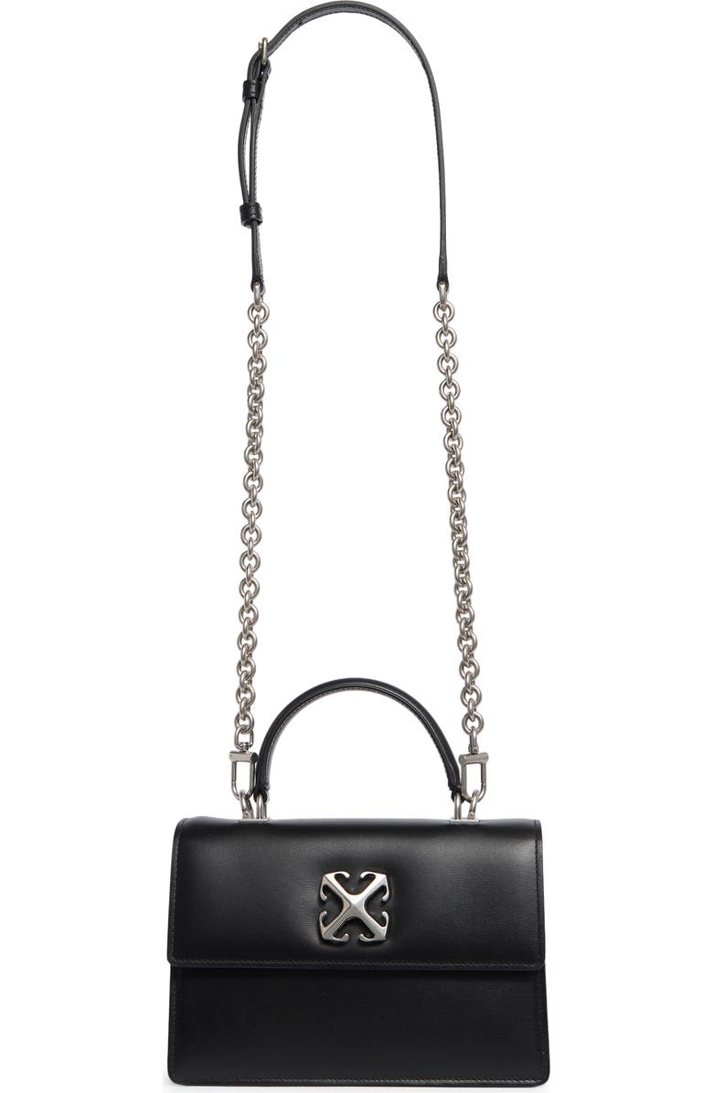 Off-White Jitney 1.4 Top Handle Leather Crossbody, Main, color,