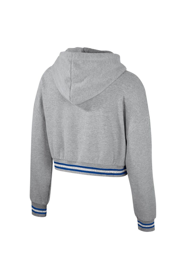 Women's The Wild Collective Heather Gray Kentucky Wildcats Cropped Shimmer Pullover Hoodie, Alternate, color, Heather Gray