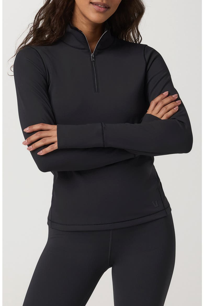 Chilled Out Half-Zip Pullover, Alternate, color, WASHED BLACK