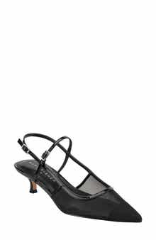 Marc Fisher LTD Ceddy Slingback Pointed Toe Kitten Heel Pump