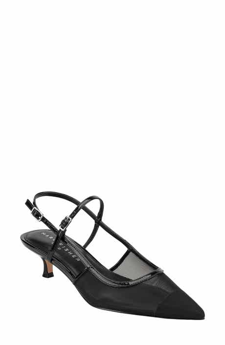 Marc Fisher LTD Ceddy Slingback Pointed Toe Kitten Heel Pump