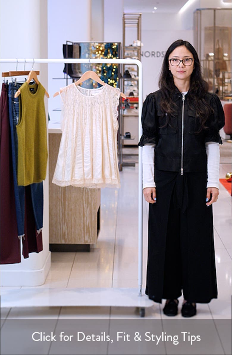 The Keepsake Lace Accent Silk Blend Sleeveless Top, sales video thumbnail