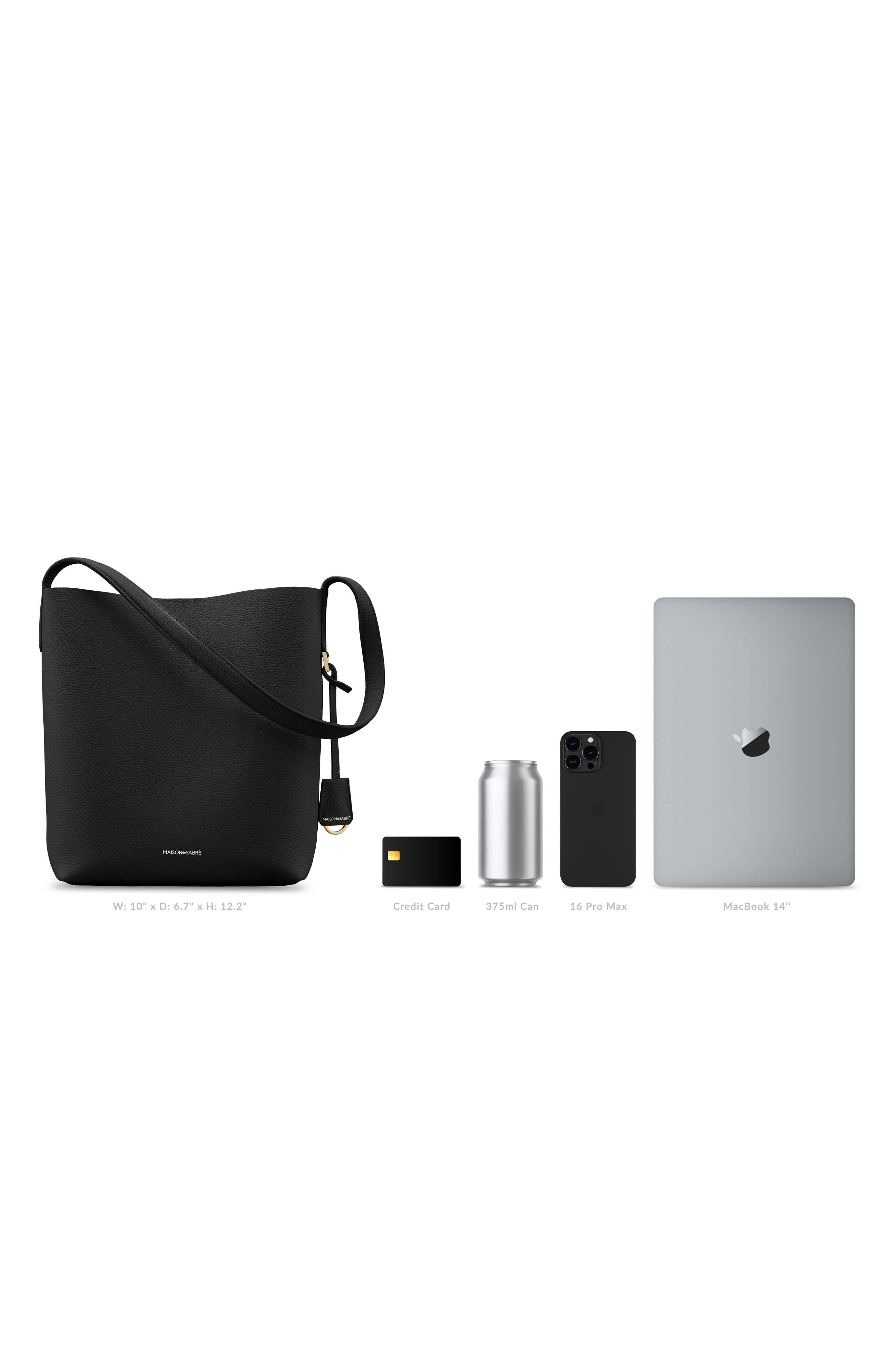 MAISON de SABRÉ The Bucket Soft Tote, Alternate, color, Rouge Noir