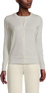 Lands' End Fine Gauge Cotton Cardigan Sweater