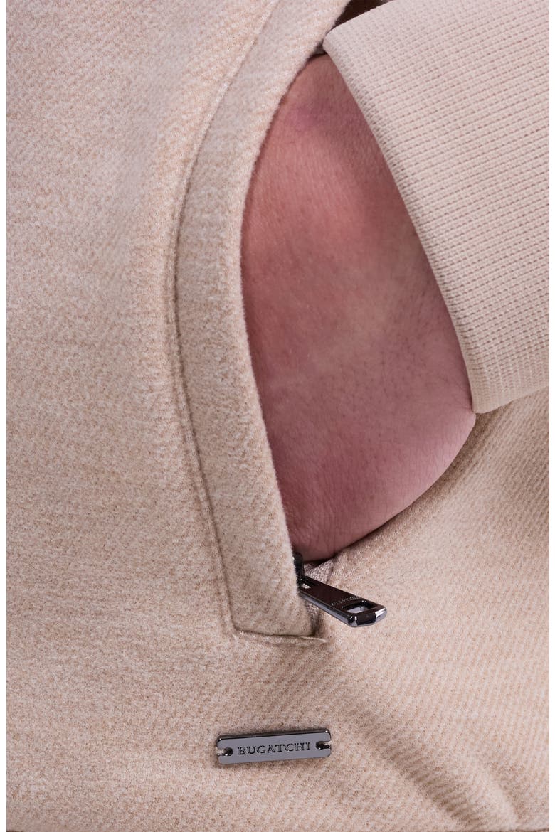 Full Zip Knit Bomber Jacket, Alternate, color, SAND