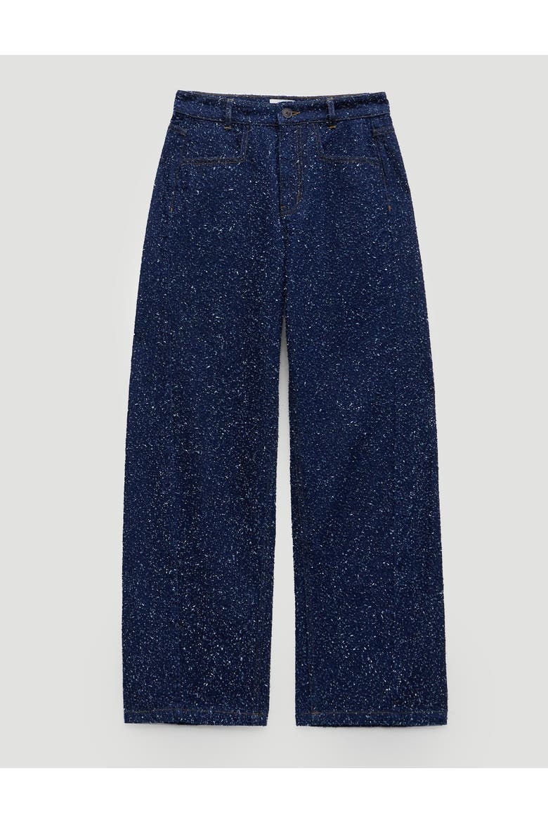 Saskia Textured Straight Leg Jeans, Alternate, color, Rinse Wash