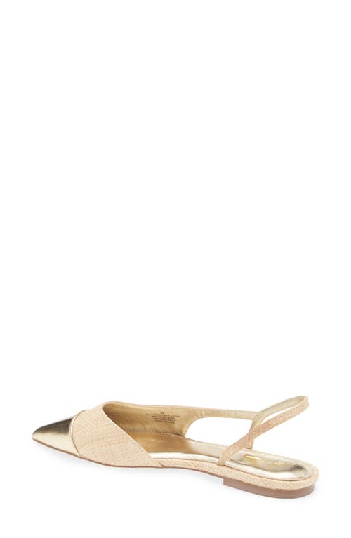 Lilly Pulitzer ® Dorsee Half D'orsay Pointed Toe Slingback Flat In Natural