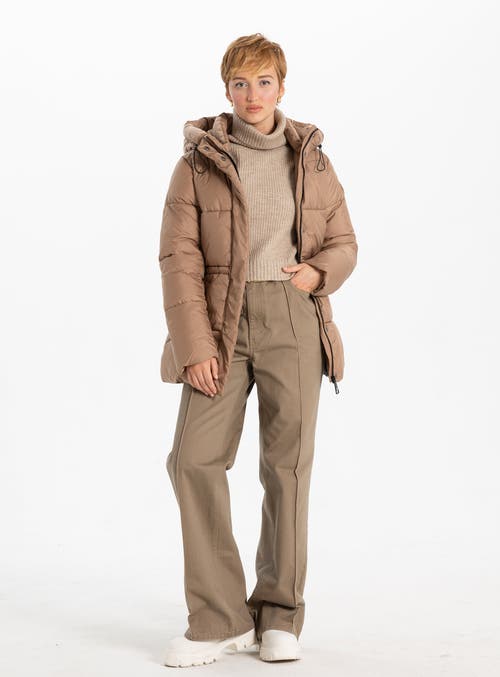 Point Zero Midlength  Puffer In Camel
