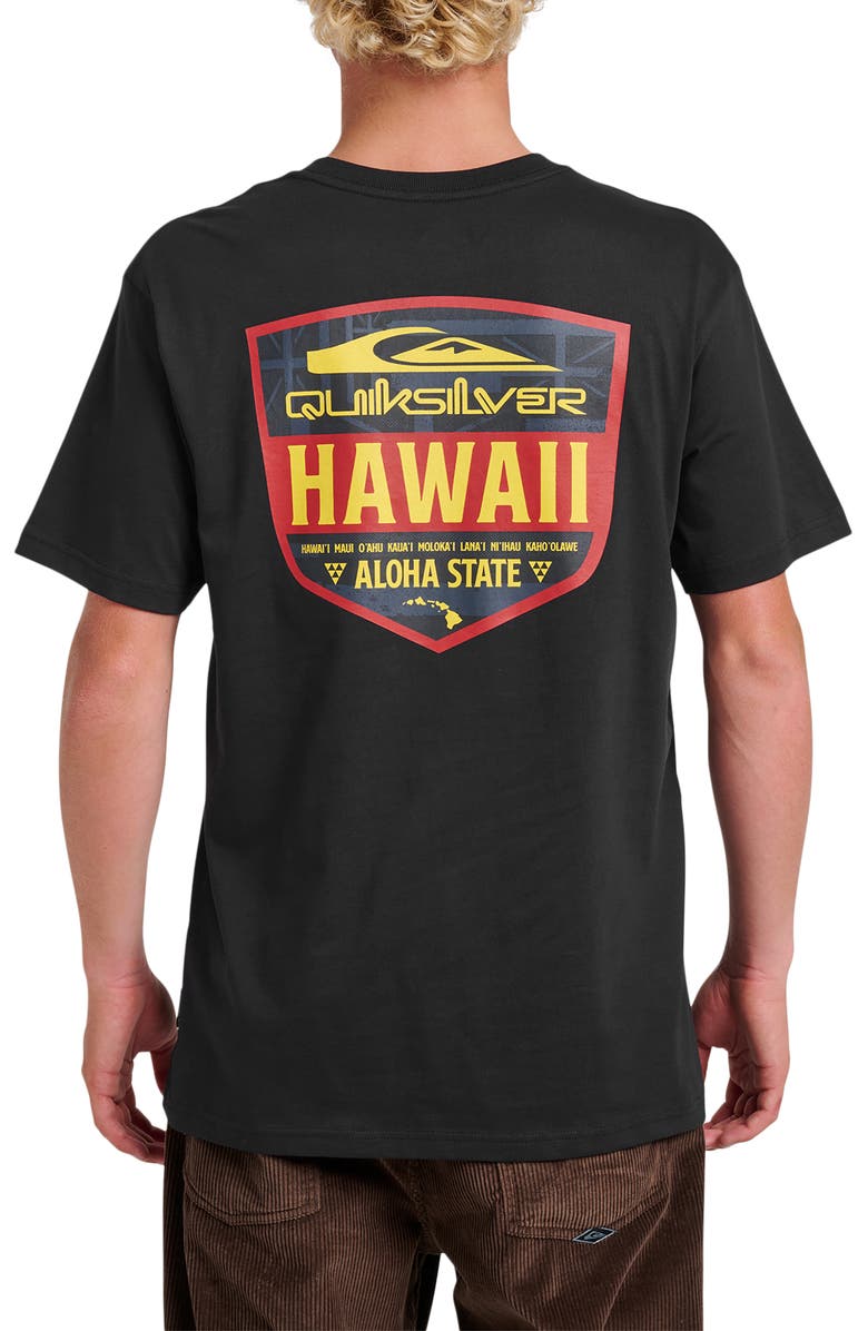 Quiksilver HI Shield Cotton Graphic T-Shirt, Alternate, color, Black