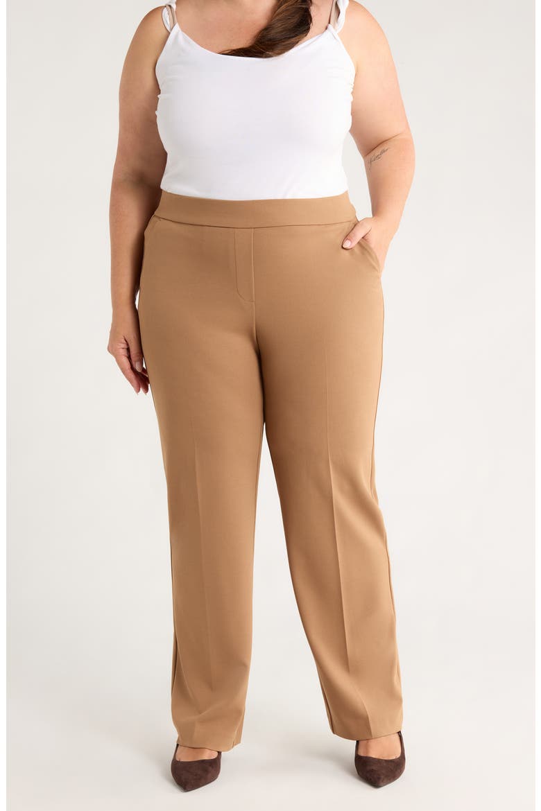 High Waist Pull-On Pants, Main, color, VICUNA