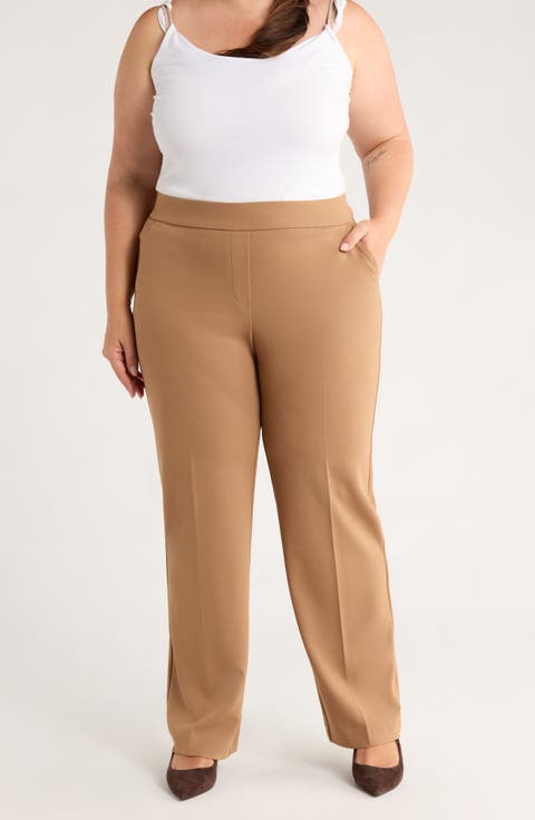 High Waist Pull-On Pants (Plus)