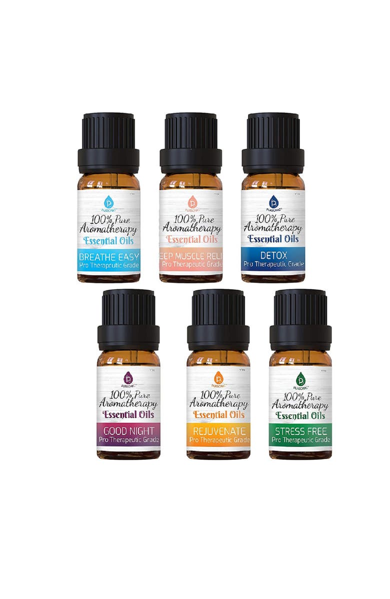 PURSONIC 6 Pack of 100% Pure Essential Aromatherapy Oils Blends, Main, color, Multicolor
