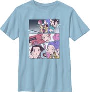 KPop Demon Hunters Boy's KPop Demon Hunters Huntrix Manhwa Panels Graphic T-Shirt