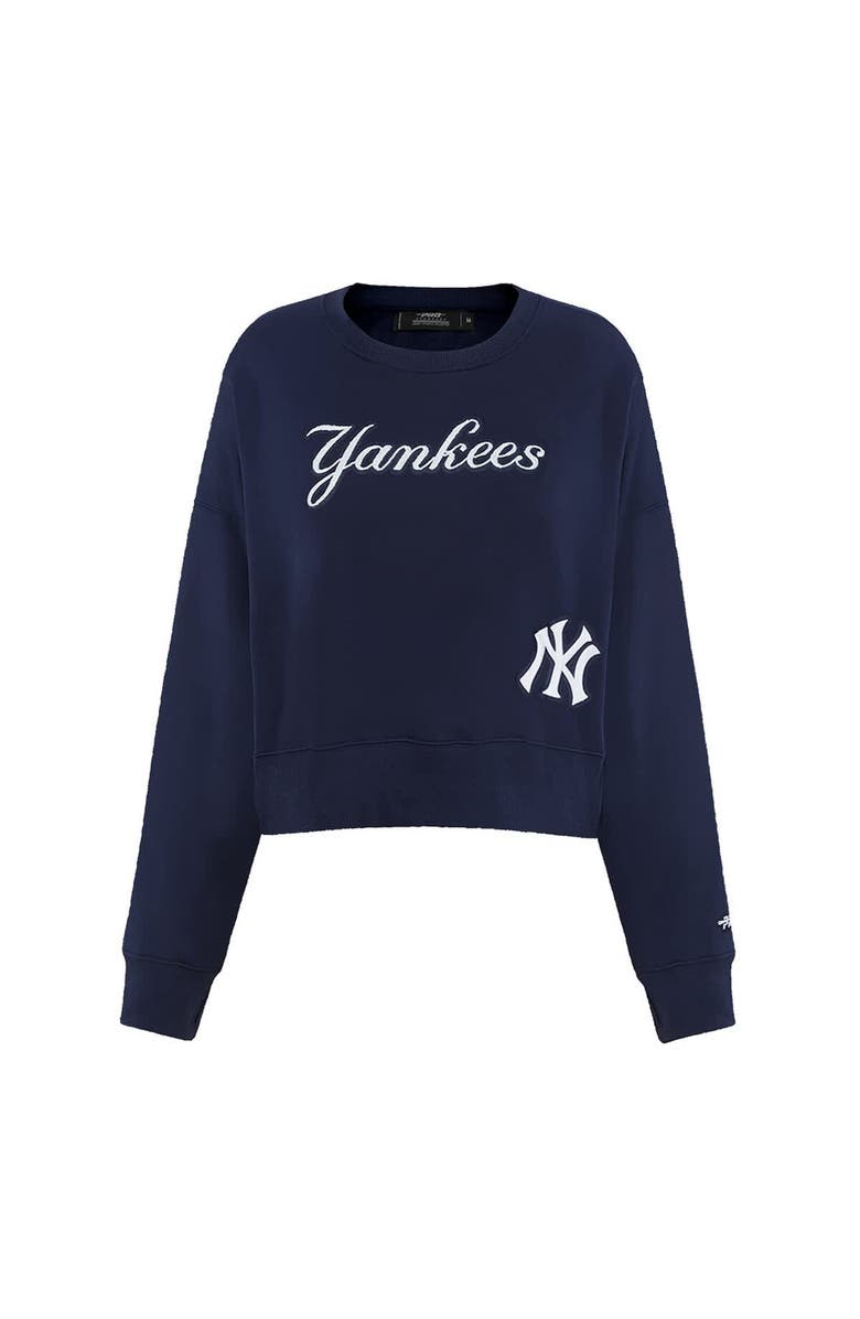 PRO STANDARD Women's Pro Standard Navy New York Yankees Game Day Classics Crewneck Pullover Sweatshirt, Alternate, color, 
