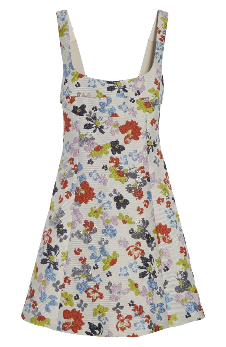 Stine Goya Metallic Floral Jacquard Minidress, Alternate, color, Skyfall Flowers