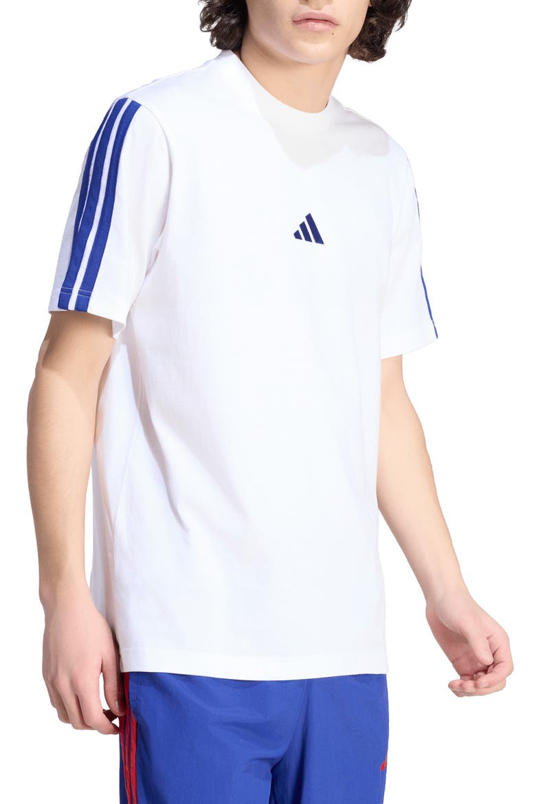 3-Stripes Tee, Main, color, WHITE/ INK/ INK/ INK