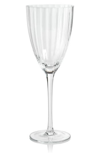 Zodax Malden Set Of 4 White Wine Glasses In Transparent