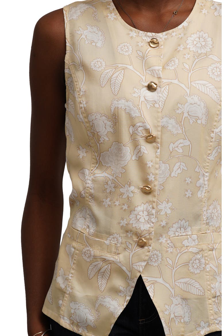 Print Tencel™ Lyocell Vest, Alternate, color, PERLA PRINT