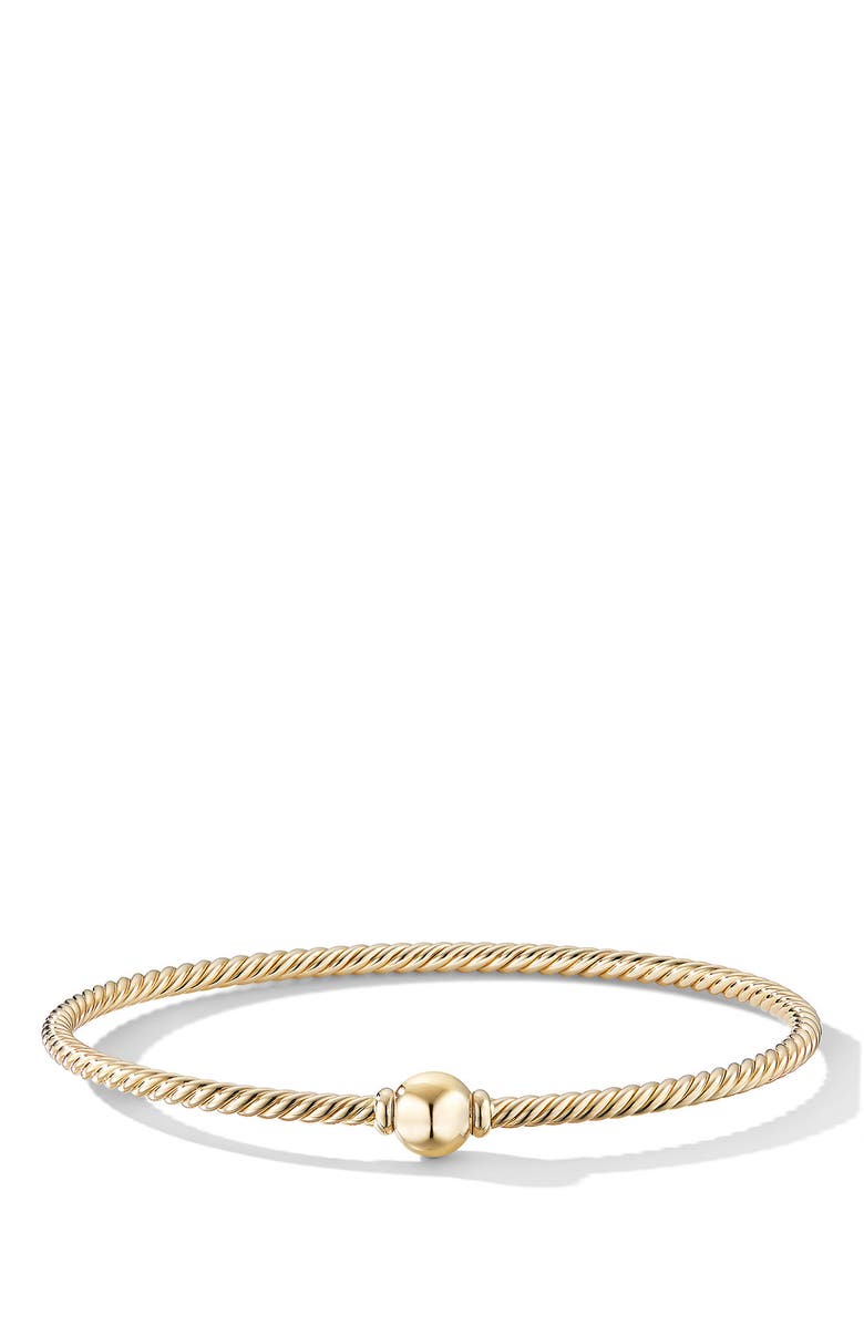 David Yurman Solari Center Station Bracelet in 18K Gold with Diamonds, Main, color, 
