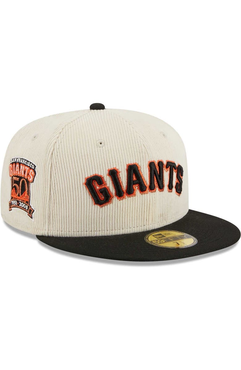 New Era Men's New Era White San Francisco Giants Corduroy Classic 59FIFTY Fitted Hat, Main, color,