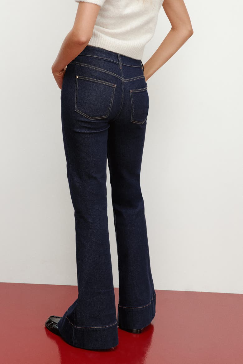 Flared High Jeans, Alternate, color, Dark denim blue