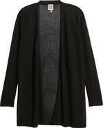 Anne Klein Texture Stitch Sheer Long Cardigan