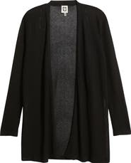 Anne Klein Texture Stitch Sheer Long Cardigan