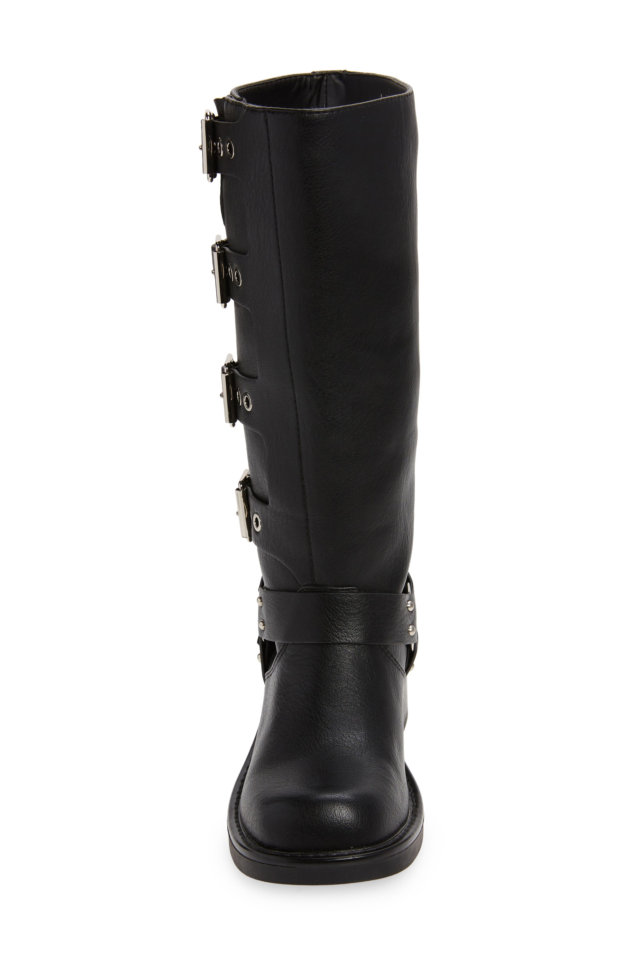 AZALEA WANG Buckled Up Moto Boot, Alternate, color, 