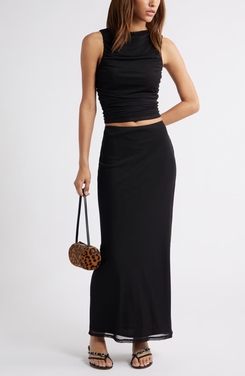 Mesh Maxi Skirt