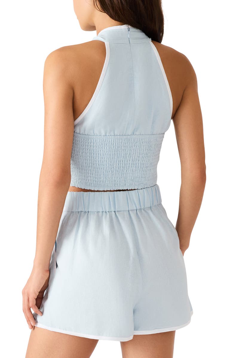 Steve Madden Winnie Twist Front Sleeveless Crop Top, Alternate, color, Powder Blue