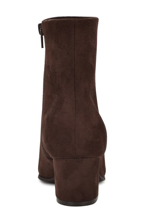 Nine West Serri Block Heel Bootie In Brown