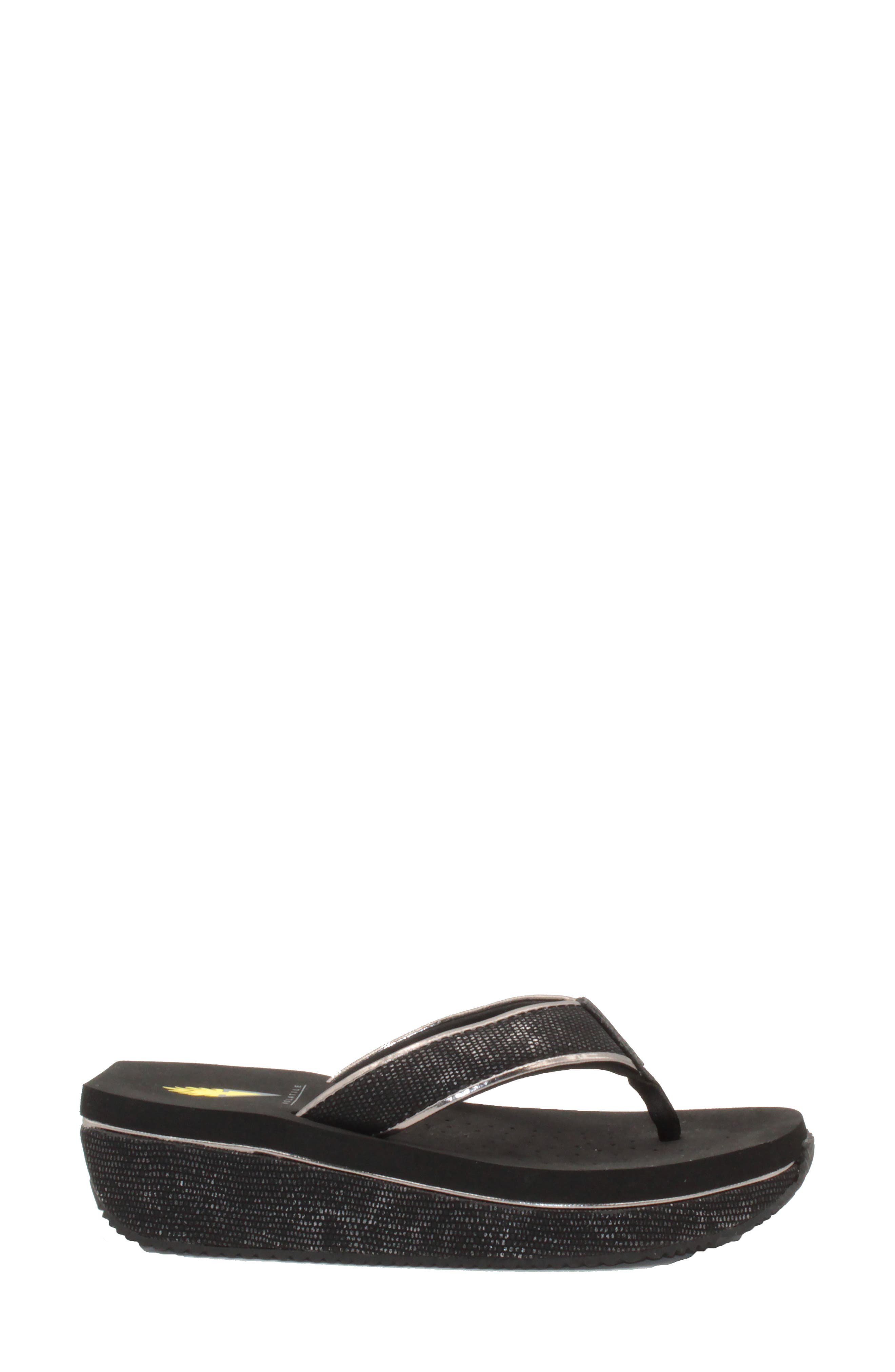 Volatile Neville Genuine Calf Hair Platform Flip Flop, Alternate, color, 