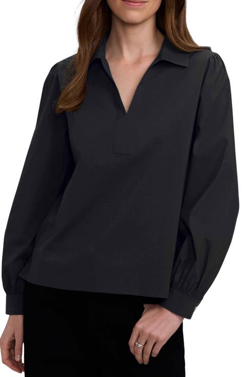 Alix Long Sleeve Popover Top
