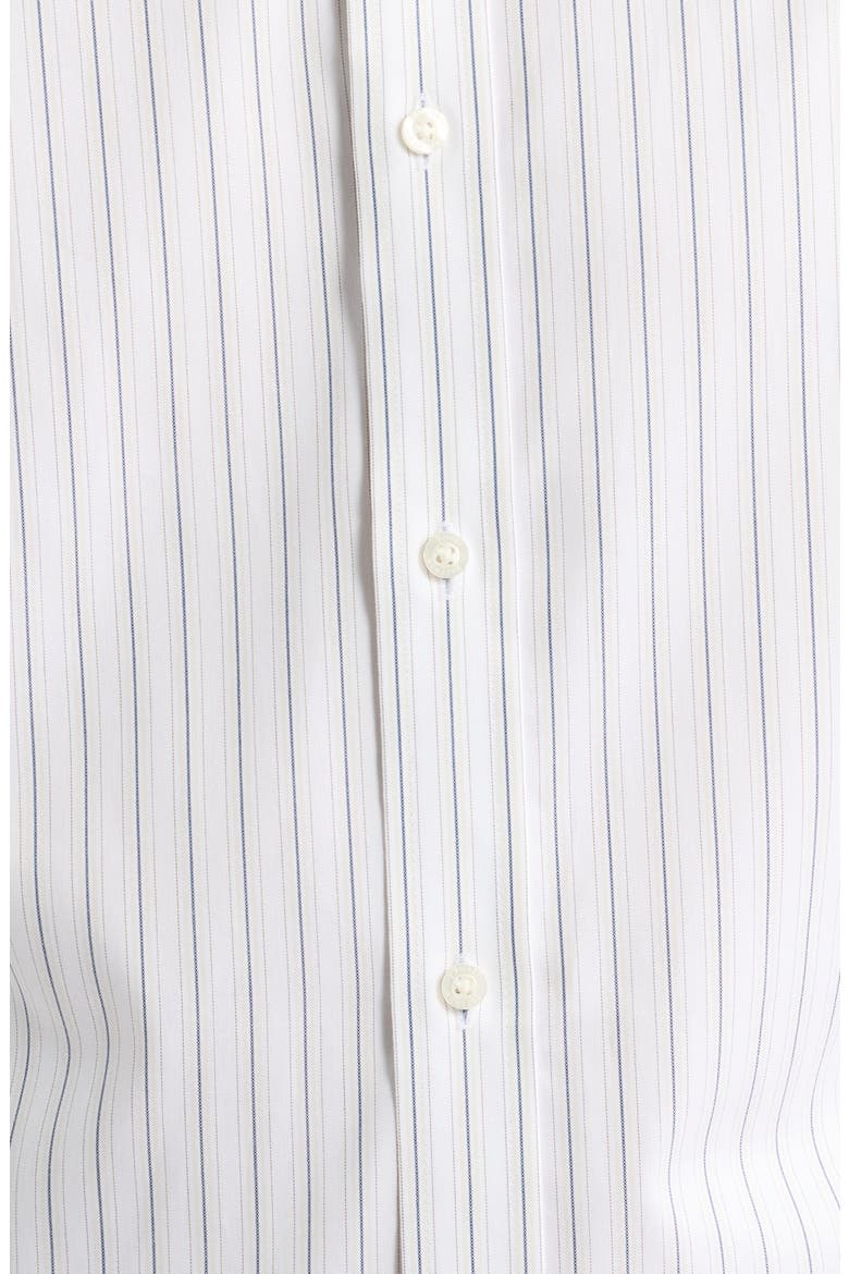 Modern Fit Striped Pima Cotton Shirt, Alternate, color, CHESTNUT STRIPE