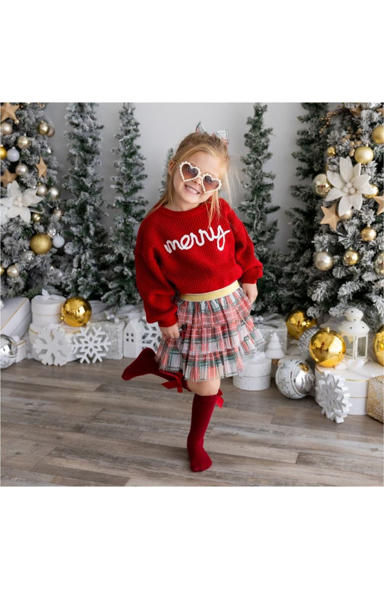 Sweet Wink Merry Christmas Yarn Knit Sweater, Alternate, color, 